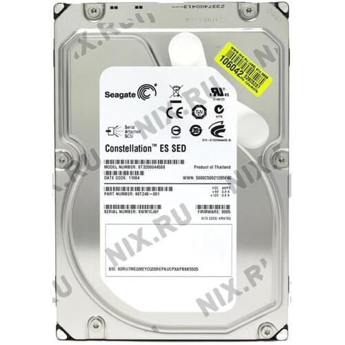 Жесткий диск 3.5" Seagate Enterprise Capacity 3.5 2 Тб Constellation ES ST32000445SS 2 Тб SAS 2.0
