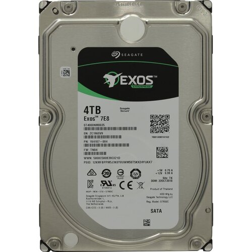 Жесткий диск 3.5" Seagate Exos 7E8 (ранее Enterprise Capacity 3.5) 4 Тб ST4000NM0035 SATA 6Gb/s (SATA-III)