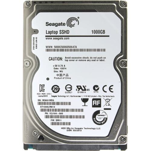 Гибридный HDD 2.5" Seagate Laptop SSHD 1 Тб STBD1000400 1 Тб SATA 6Gb/s (SATA-III)