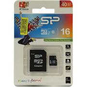   Silicon Power SP016GBSTH010V10-SP microSDHC Class 10 16  +microSD->SD 