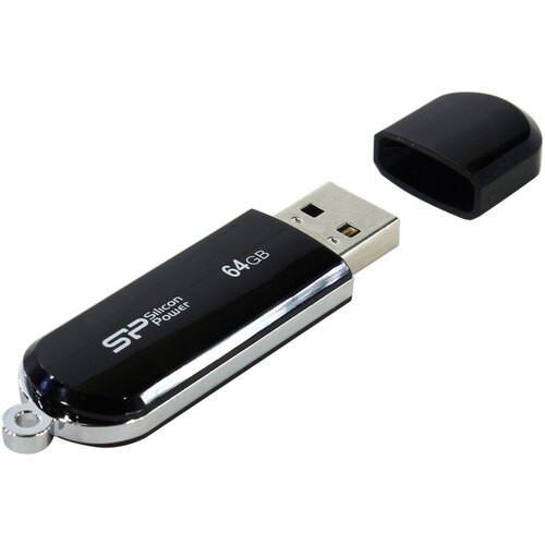 Флешка Silicon Power LuxMini 322 SP064GBUF2322V1K USB 64 ГБ