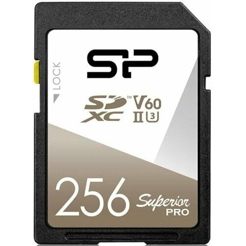 Карта памяти Silicon Power Superior Pro SP256GBSDXJV6V10 SDXC V60, UHS-II Class 3 (U3) 256 ГБ