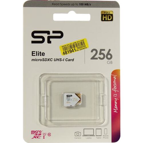 Карта памяти Silicon Power Superior SP256GBSTXBU1V21 microSDXC UHS-I Class 1 (U1), Class 10 256 ГБ