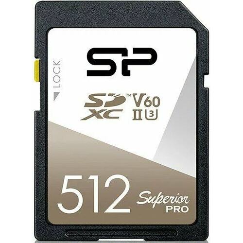 Карта памяти Silicon Power Superior Pro SP512GBSDXJV6V10 SDXC V60, UHS-II Class 3 (U3) 512 ГБ
