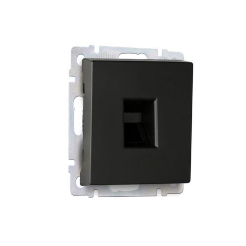 SBE-05b-S1-RJ Розетка компьютерная RJ-45 черная "Нептун" (SBE-05b-S1-RJ)