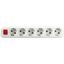 Smartbuy <SBE-16-6-00-ZS> Колодка бытовая c выключателем и заземлением (16A, 6 розеток), вид сверху