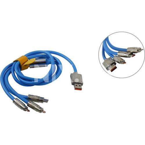 Кабель Lightning SmartBuy iK-312QBOMB Blue 1 м.