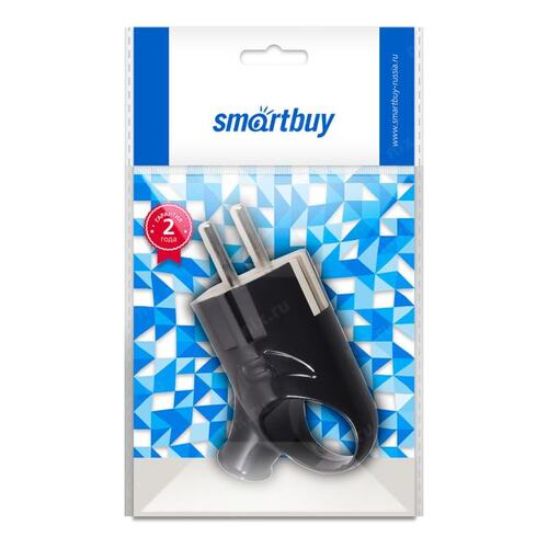 SBE-16-P03-b Вилка Smartbuy, с кольцом с заземлением черная 16А 250В (SBE-16-P03-b)/480