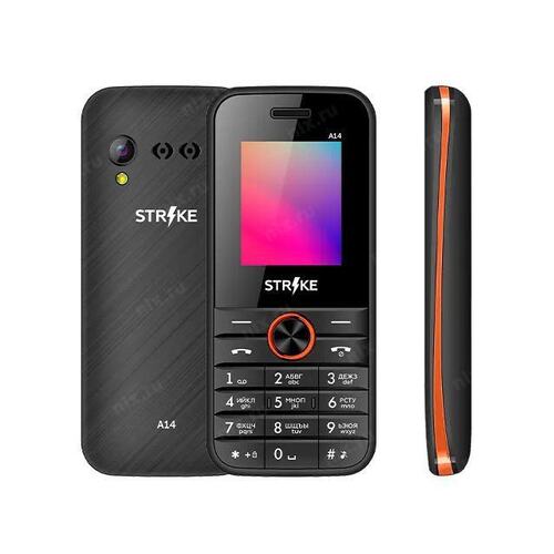Телефон STRIKE A14 Black Orange 32 Мб
