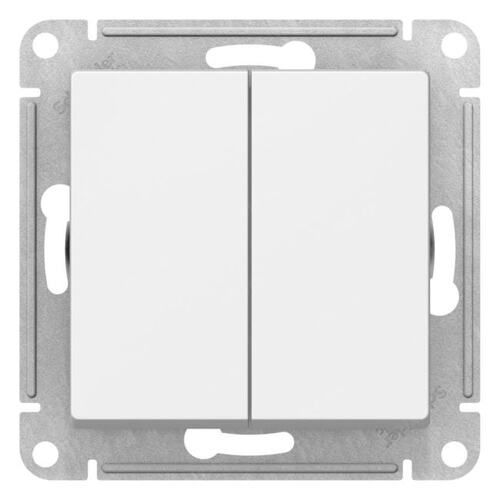 Schneider Electric ATN000173 ATLASDESIGN 2-клавишный ПЕРЕКЛЮЧАТЕЛЬ, перекрестный, 2 x сх. 7, 10АХ, механизм, БЕЛЫЙ