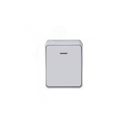 Выключатель Systeme Electric ATN540113 AtlasDesign PROFI IP54 О/У 1-клавишный с подсветкой 10 АХ, белый