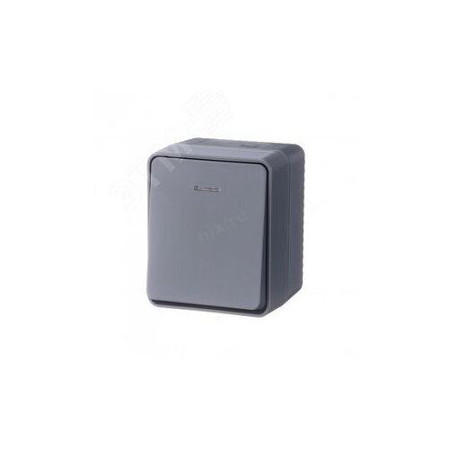 Systeme Electric AtlasDesign <ATN544013> Выключатель (1клав., с подсветкой, неш., антрацит)