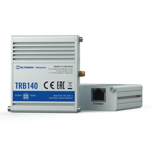 TRB140 Teltonika TRB140 (TRB14000300) industrial rugged LTE gateway 4G (LTE) cat4 / 3G / 1x Gigabit RJ-45