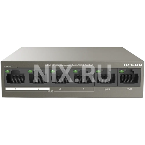 Коммутатор Tenda F1106P-4-63W 6PORT 4POE IP-COM