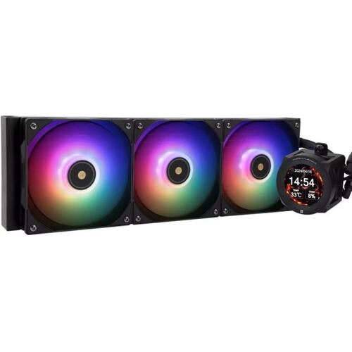 C-VISION-360-BL-ARGB Thermalright Core Vision 360 Black ARGB, радиатор 360 мм, 2150 об/мин, 28 дБА, PWM, ЖК экран