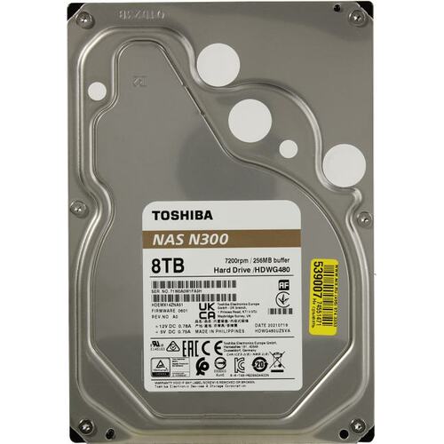 Жесткий диск 3.5" Toshiba NAS N300 8 Тб HDWG480UZSVA SATA 6Gb/s (SATA-III)