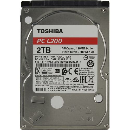 Жесткий диск 2.5" Toshiba L200 2 Тб HDWL120UZSVA SATA 6Gb/s (SATA-III)