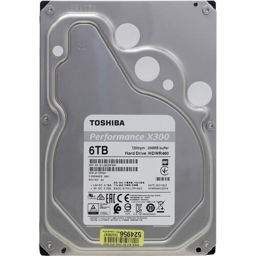 Жесткий диск 3.5" Toshiba X300 6 Тб HDWR460UZSVA SATA 6Gb/s (SATA-III)