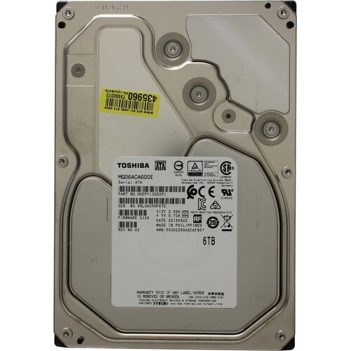 Жесткий диск 3.5" Toshiba MG 6 Тб MG06ACA600E SATA 6Gb/s (SATA-III)