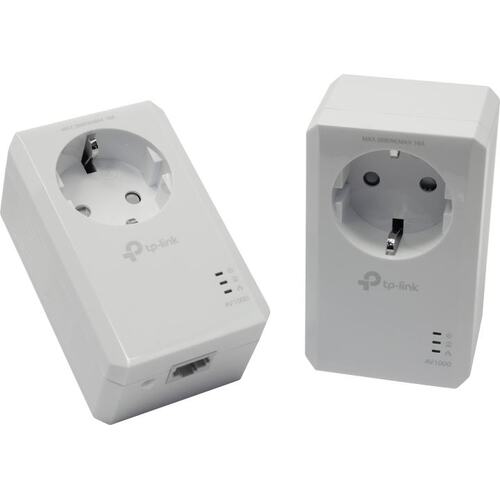 TP-LINK <TL-PA7017P KIT> Адаптер Powerline (PLC адаптер) (1 x 1 Гбит/с)