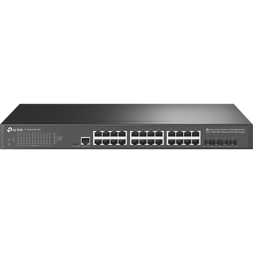 TP-LINK <TL-SG3428X-UPS> Управляемый коммутатор (24 x 1 Гбит/с + 4 x 10 Гбит/с, 4 x SFP)