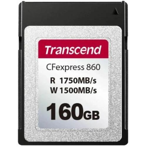 Transcend TS160GCFE860 Карта памяти 160Гб, CFExpress Card Gen3x2, SLC mode, Transcend