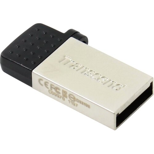 Флешка Transcend JetFlash 380S TS64GJF380S USB/USB microB OTG 64 ГБ