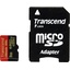 Карта памяти Transcend Ultimate 600X TS8GUSDHC10U1 microSDHC 8 ГБ +microSD->SD адаптер, вид сверху