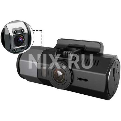 TVTW Видеорегистратор TrendVision Twins черный 1.8Mpix 1080x1920 1080p 1080гр. GPS NTK96660