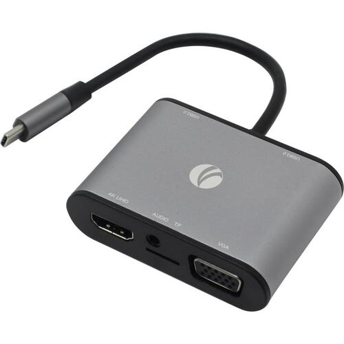 Док-станция USB Type C -> HDMI/VGA + USB Type A + CR + audio VCOM CU425M