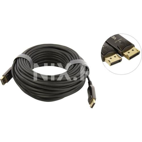 Оптический активный кабель DisplayPort -> DisplayPort VCOM D3751-20м 20 м.