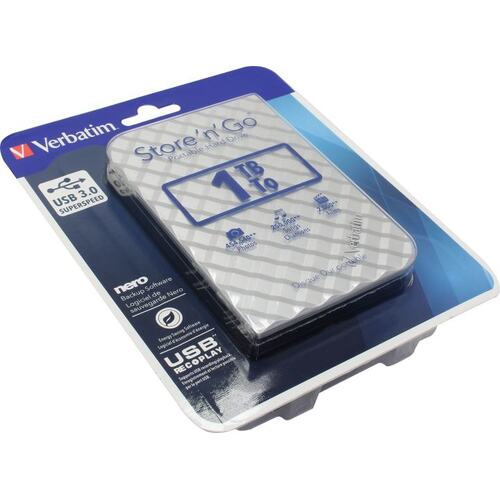 Внешний жесткий диск 2.5" Verbatim 1 Тб Store 'n' Go USB 3.0 USB 3.1 Gen1 5 Gbps (=USB 3.0)