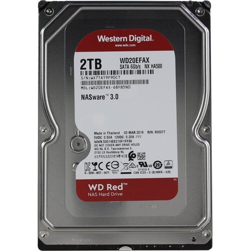 Жесткий диск 3.5" Western Digital Red 2 Тб WD20EFAX SATA 6Gb/s (SATA-III)
