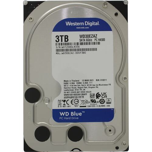 Жесткий диск 3.5" Western Digital Blue 3 Тб WD30EZAZ SATA 6Gb/s (SATA-III)