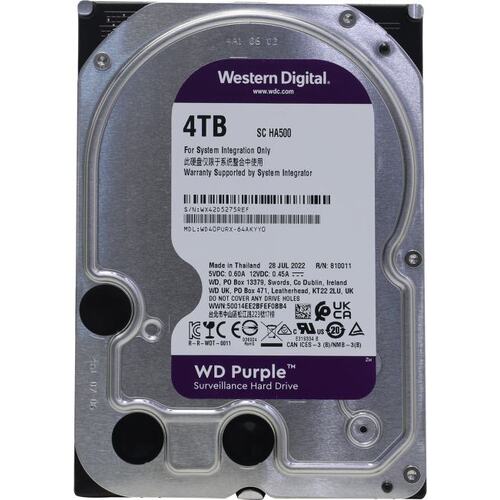 Жесткий диск 3.5" Western Digital Purple 4 Тб WD40PURX SATA 6Gb/s (SATA-III)