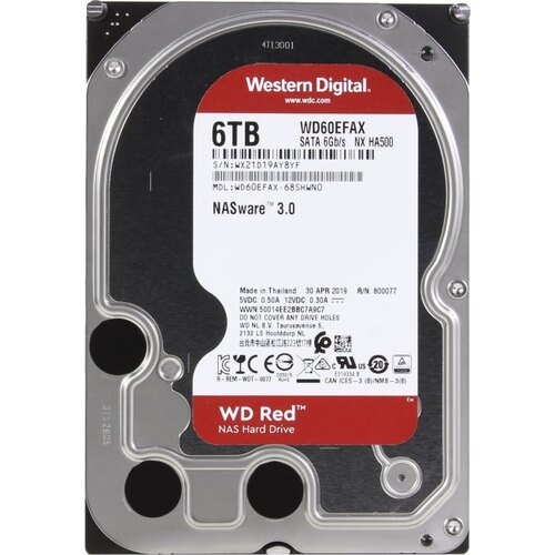Жесткий диск 3.5" Western Digital Red 6 Тб WD60EFAX.EU SATA 6Gb/s (SATA-III)