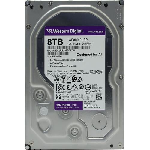 Жесткий диск 3.5" Western Digital Purple Pro 8 Тб WD8002PURP SATA 6Gb/s (SATA-III)