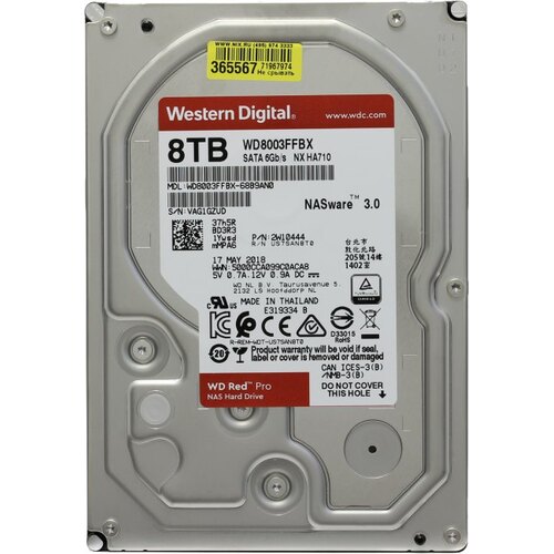 Жесткий диск 3.5" Western Digital Red Pro 8 Тб WD8003FFBX.EU SATA 6Gb/s (SATA-III)