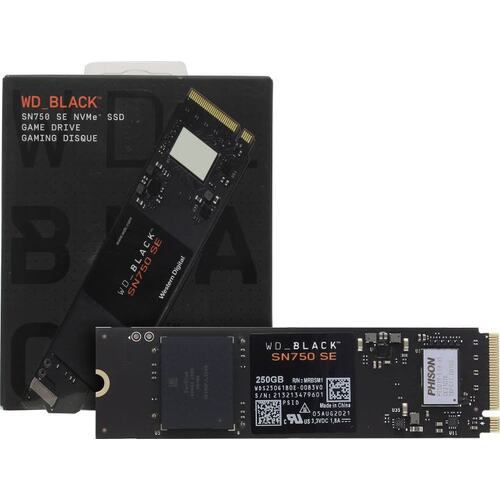 SSD Western Digital Black SN750 <WDS250G1B0E> (250 Гб, M.2, M.2 PCI-E, Gen4 x4, 3D TLC (Triple Level Cell)) — купить, цена и характеристики, отзывы