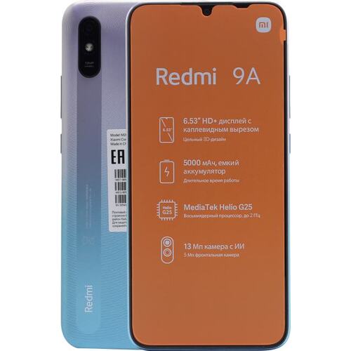Смартфон Xiaomi Redmi 9A Glacial Blue 32 Гб Dual nano SIM