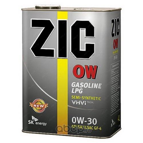 ZIC 162676 Масло моторное ZIC ZERO 30 0W30 синтетическое 4 л Масло моторное синтетическое